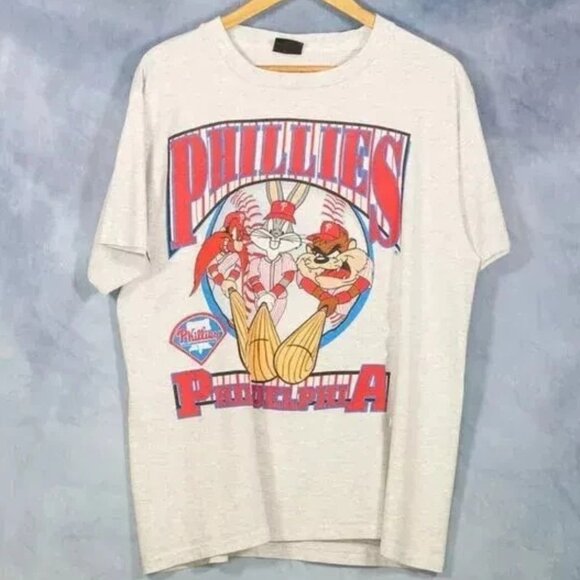 1993 MLB Philadelphia Phillies Looney Tunes T Shirt, MLB Unisex - Picture 1 of 5